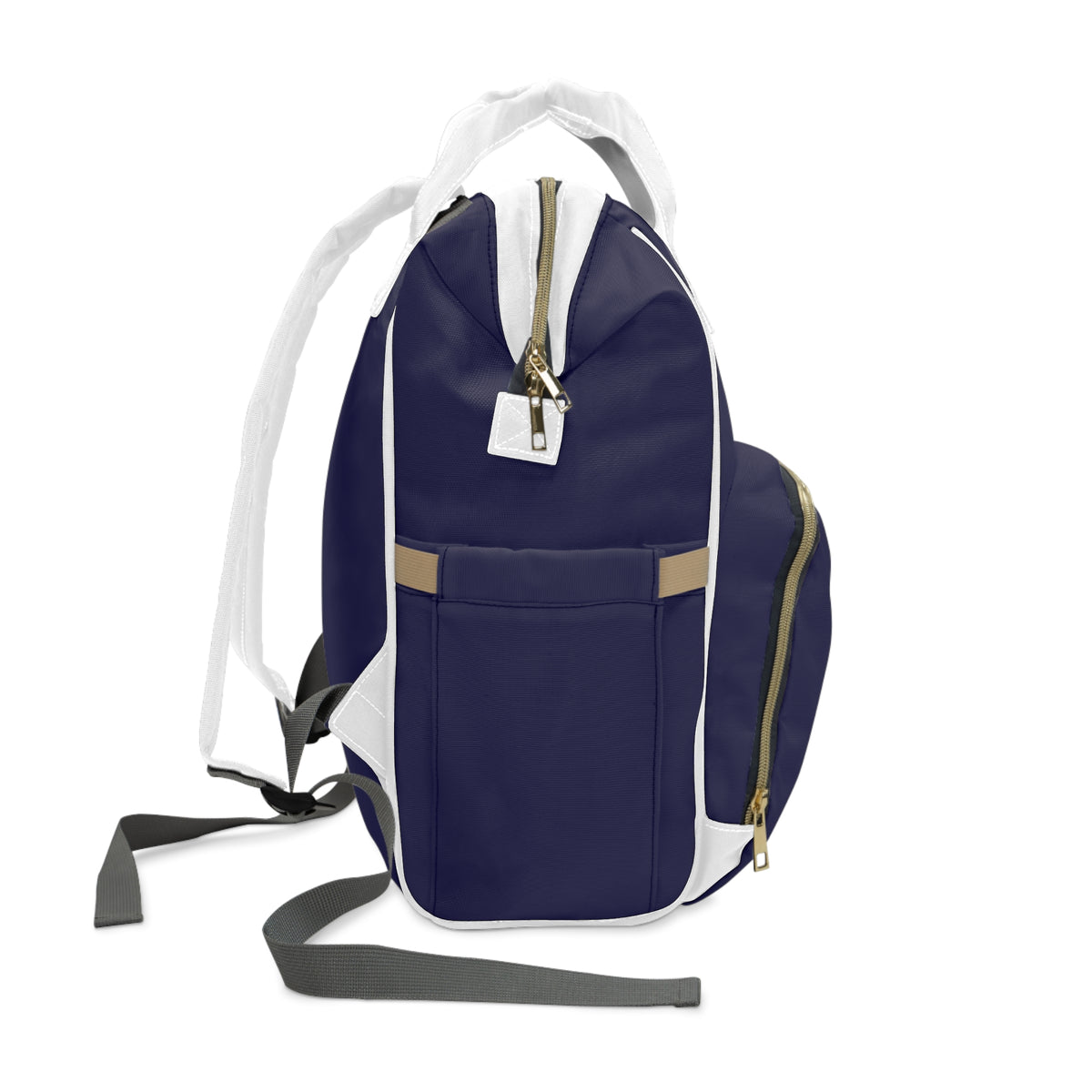 Multifunctional Diaper Backpack — Navy Baby Bag with Changing Pad, Insulated Bottle Pockets & Stroller Straps