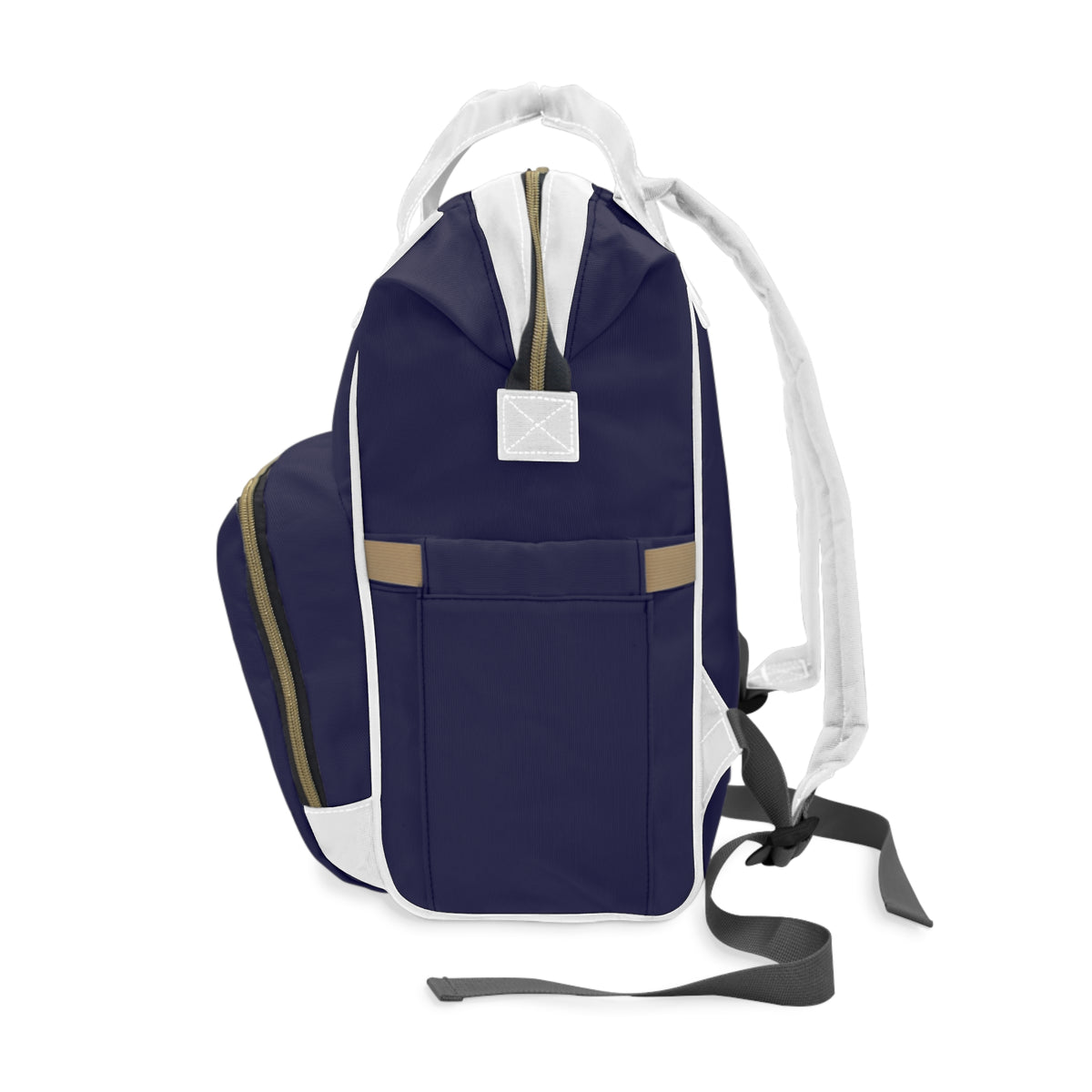 Multifunctional Diaper Backpack — Navy Baby Bag with Changing Pad, Insulated Bottle Pockets & Stroller Straps